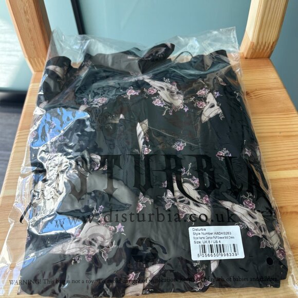 Disturbia Carrion Puff Sleeve Midi Dress - Picture 6 of 8